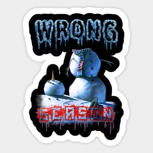 Halloween Wrong Season Snowman Sticker